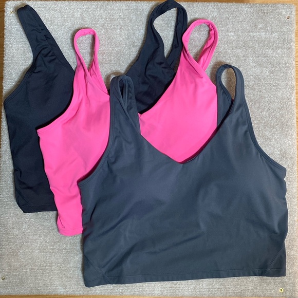 Amazon Other - Amazon Bundle (3) Sports Bra/Cropped Tank Removable Pads Size XL